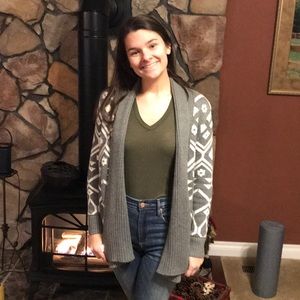 Aztec thick and warm cardigan